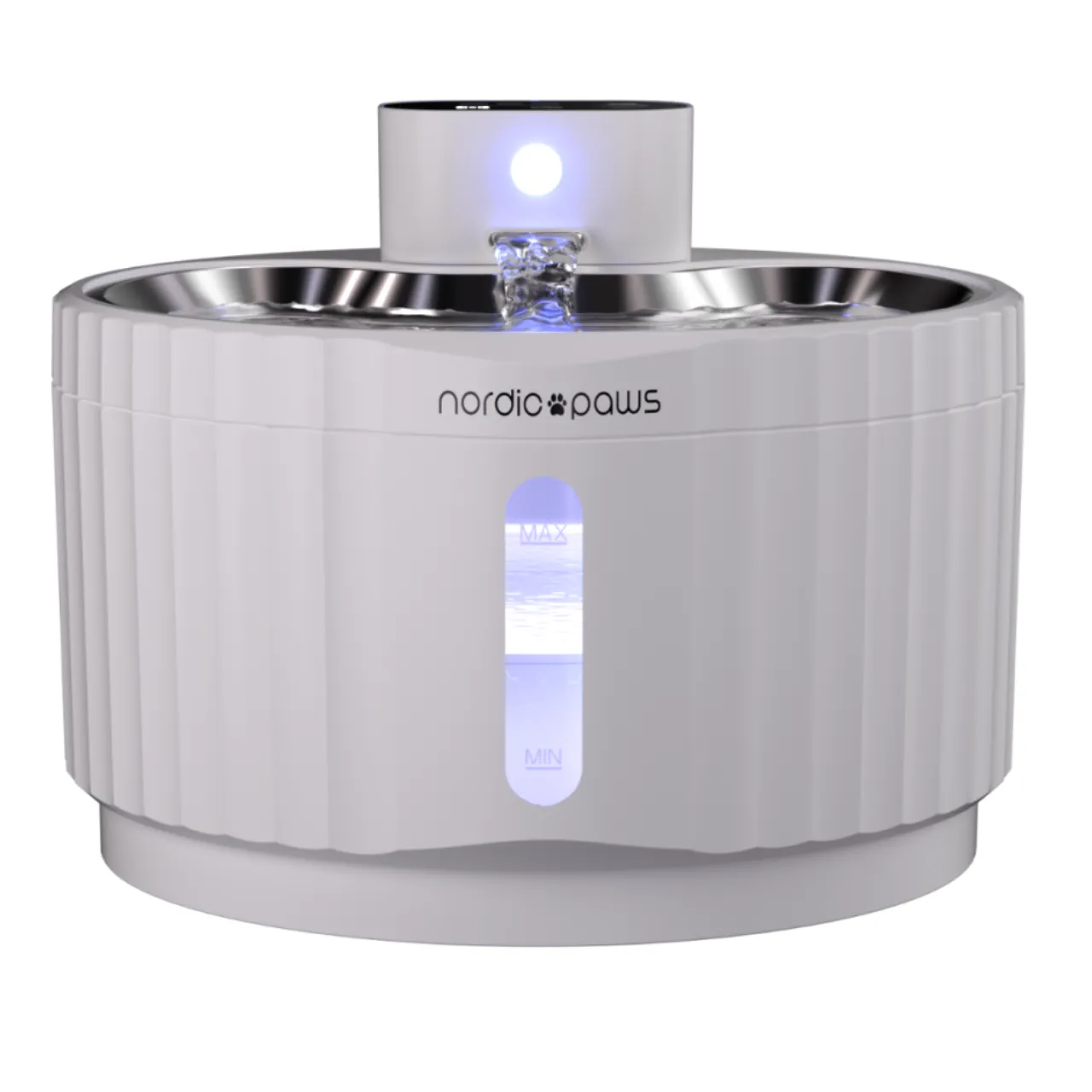 Nordic Paws Glacia trådløs vandfontæne hvid 2,8 L